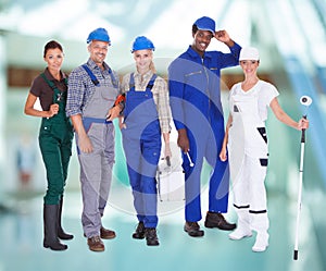 Group of people with diverse professions