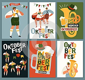 Group Of People Drink Beer Oktoberfest Party Celebration Man And Woman Wearing Traditional Clothes couples dance
