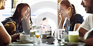 Group Of People Drinking Coffee Concept