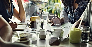 Group Of People Drinking Coffee Concept