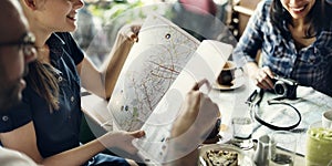 Group Of People Drinking Coffee Concept