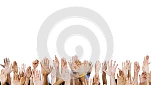 Group of People Hands Raised