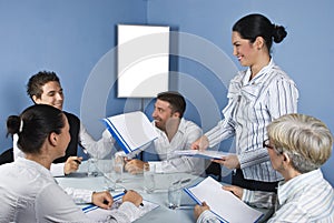 Group of people having a business meeting