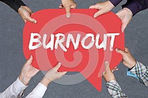 Group of people holding burnout ill illness stress stressed at w