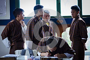 A group of people learning arts and design