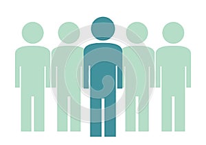 Group of people, management, vector icon