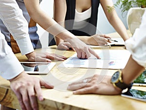 Group of people meeting in office