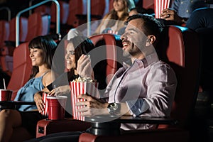 Group of people at the movie theater