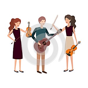 Group of people with musical instruments