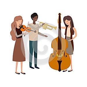 Group of people with musical instruments