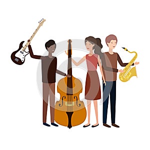 Group of people with musical instruments