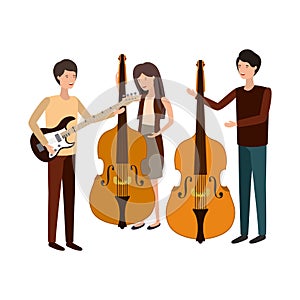 Group of people with musical instruments