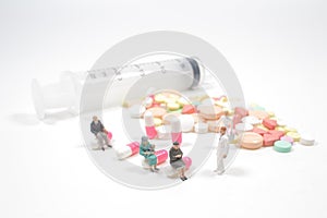 the Group people queue up to wait for the doctor