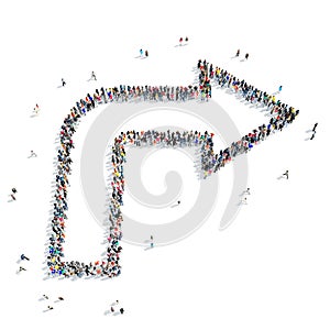 Group people shape arrow icon
