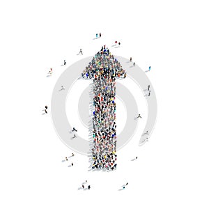Group people shape arrow icon