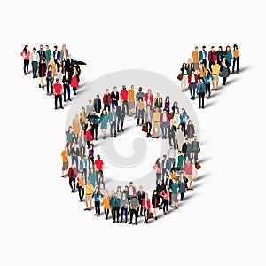 Group people shape awards medals