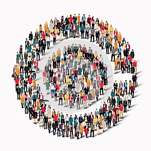 group people shape cup of coffee