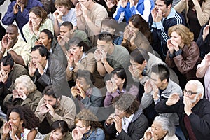 Group Of People Shouting Together