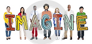 Group of People Standing Holding Imagine