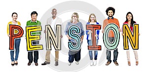 Group of People Standing Holding Pension Letter