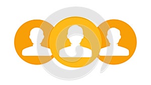 Group of People Users Icon for Teamwork and Social Networks, vector design Generative AI