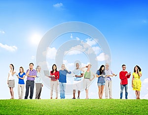 Group of People Using Communication Devices