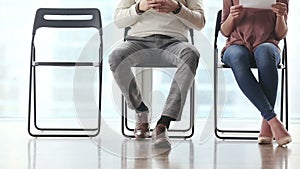 Group of people waiting for job interview