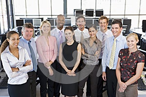 Group Photo Of Stock Traders Team