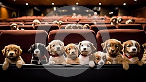 group of playful puppies