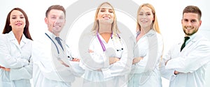 Group portrait of a professional medical team