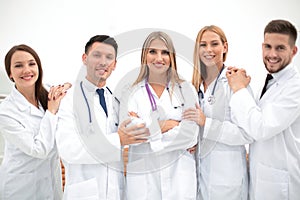 Group portrait of a professional medical team