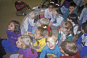 Group of pre-schoolers at storytime