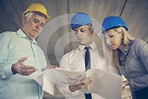 Group of professional construction managers.