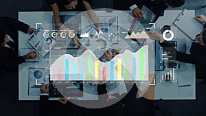 Team Collaboration on Business Strategy with Data Visualization and Graphical Analysis for Performance Insights in