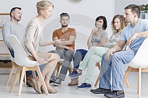 Group psychotherapy session photo