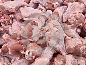 Group of raw chicken. Prepaired for cooking.