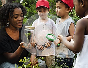 Group of red cap student are happiness