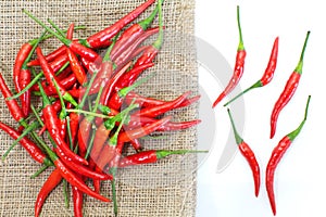Group of red chilies