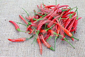 Group of red chilies