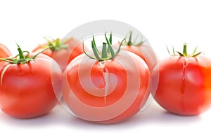 Group of red fresh tomatoes