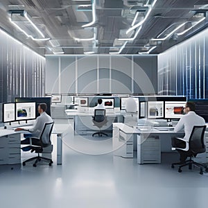 A group of researchers using artificial intelligence to analyze climate change data1