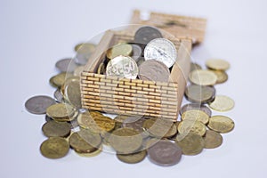 A group of Ringgit Malaysia coins