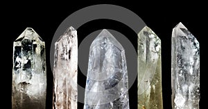 Group of rock crystals or pure quartz