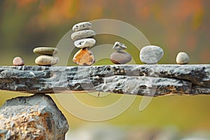 Group of Rocks Stacked on Top of Each Other