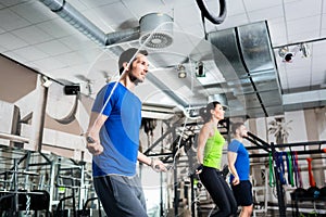 Group rope skipping in functional training photo