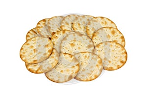 Group of Round Thin Crackers