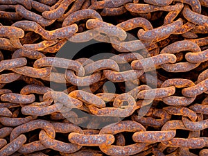 group of rusty chain texture