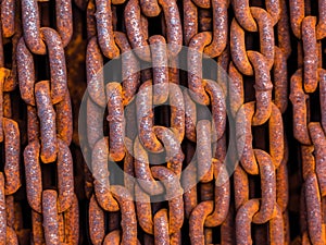 group of rusty chain texture