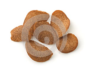 Group of rye bread chips