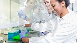 Group of scientists in research laboratory